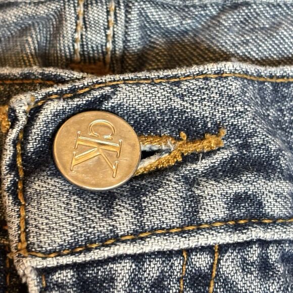 Vintage Calvin Klein Jeans Women Sz 9 Bootcut Low Rise Stretch Y2K Denim 1990s - Picture 3 of 8